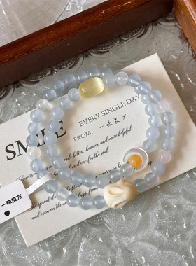 【广寒宫】原创小众设计女生闺蜜手链礼物新中式可爱兔子手串