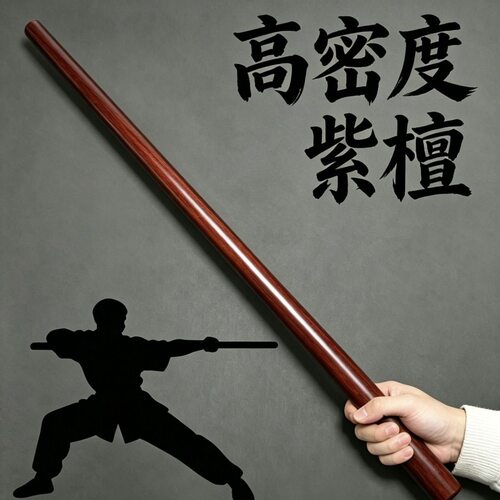 新款防摔实木健身棍紫檀木棍武术棍健身棍长棍红木棍子瑜伽形体棍