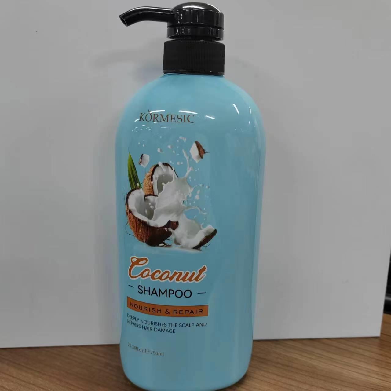 KORMESIC椰子柔顺亮泽补水洗发水身体乳shampoo跨境外贸厂家