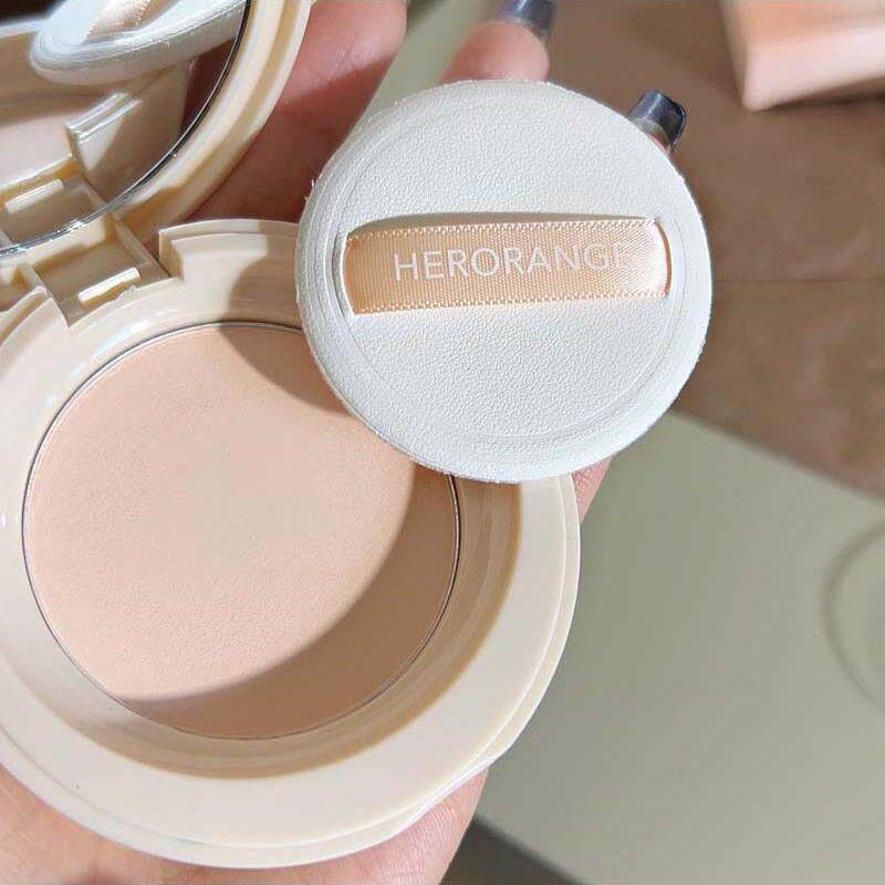 HERORANGE柔焦雾感粉饼蜜粉干粉定妆控油持久防水遮瑕散粉饼干皮
