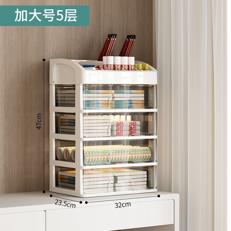 化妆品收纳柜桌面护肤品落地小推车置物架多层抽屉式梳妆台防尘盒