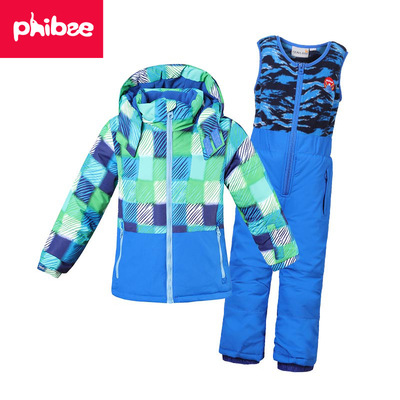 Phibee菲比小象儿童滑雪服套装加厚小童冲锋衣裤一件