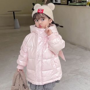 正品亲子男女童羽绒服中小童2025新款保暖亮面三防免洗小翅膀外套