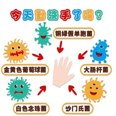 幼儿园卫生间厕所卡通提示标语勤洗手墙面装饰3d立体墙贴画亚克力图片