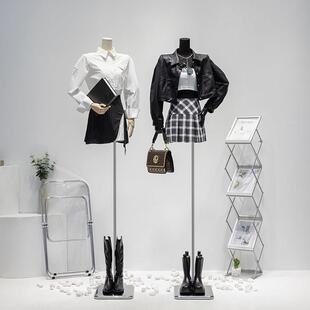 韩版服装店模特展示架女装翘肩网红直角肩大平肩模特道具半身假人