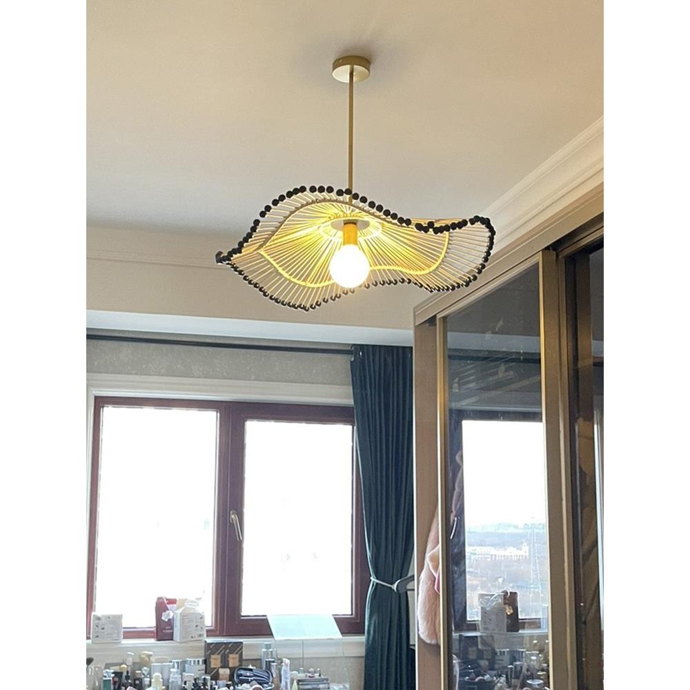 藤艺吊灯东南亚风格餐厅客厅卧室民宿侘寂风覆古手工竹编艺术灯具