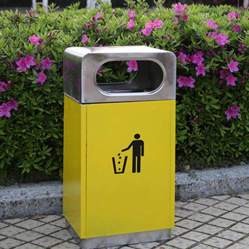 户外垃圾桶不锈钢大号方形环卫创意垃圾箱社区公园校园室外果皮箱