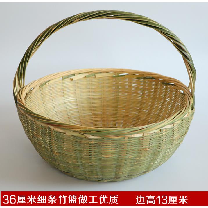 纯手工竹编菜篮子竹筐竹篓购物手提篮竹篮子水果篮环保菜篮竹制品