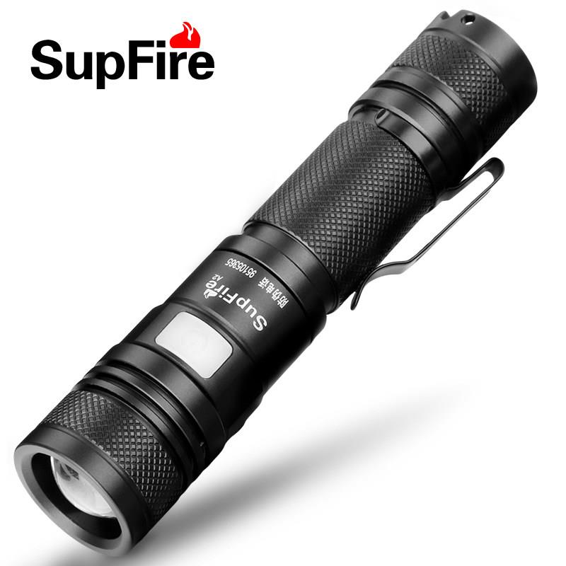 SupFire神火强光手电筒A2可充电P50防水usb迷你微型变焦小手电筒
