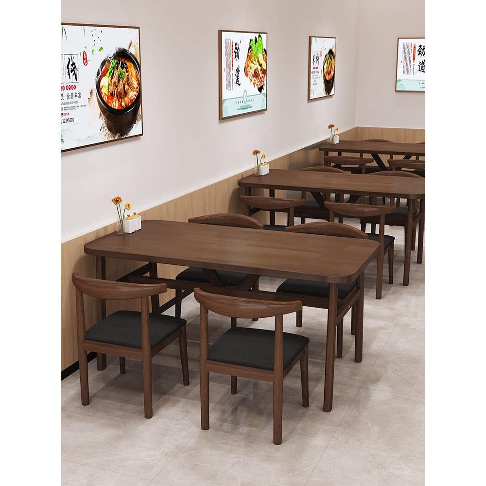 餐桌家用小户型简约出租房用长方形吃饭桌子餐饮商用快餐桌椅组合