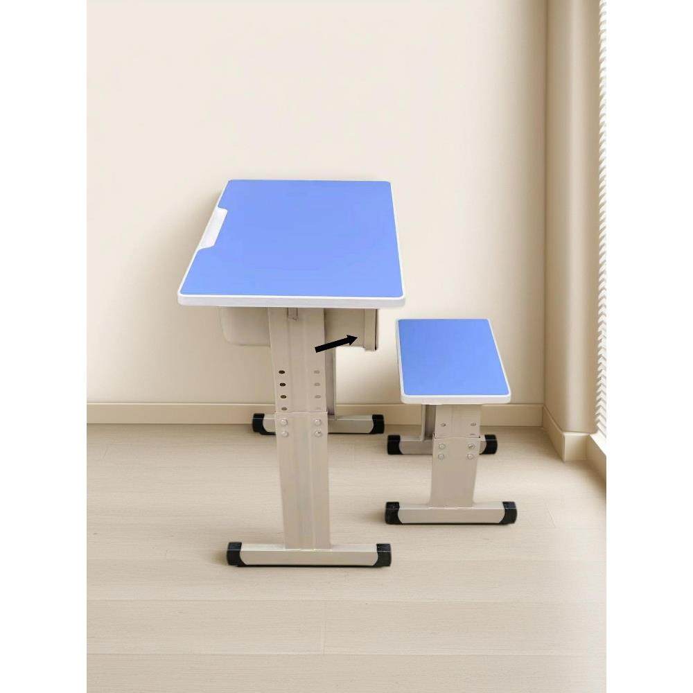 厂家直销加厚学校课桌椅单人中小学生书桌升降培训桌凳学习桌套装