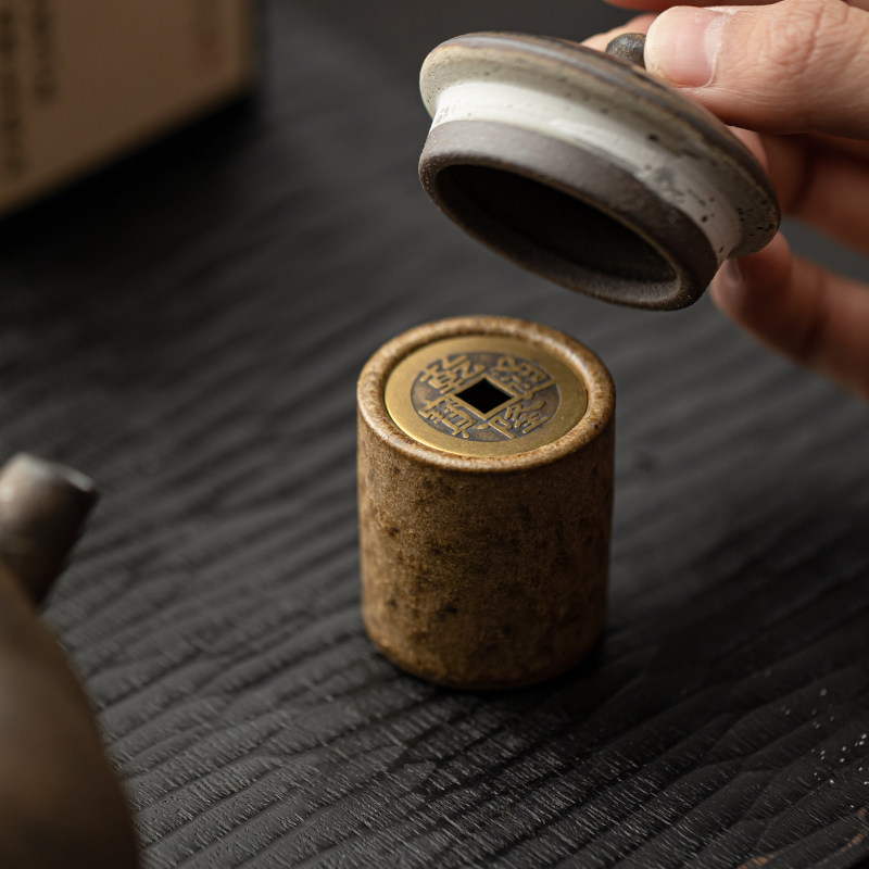 盖置铜钱紫砂壶盖托盖子架壶托陶瓷复古盖碗盖托茶道茶宠茶具配件
