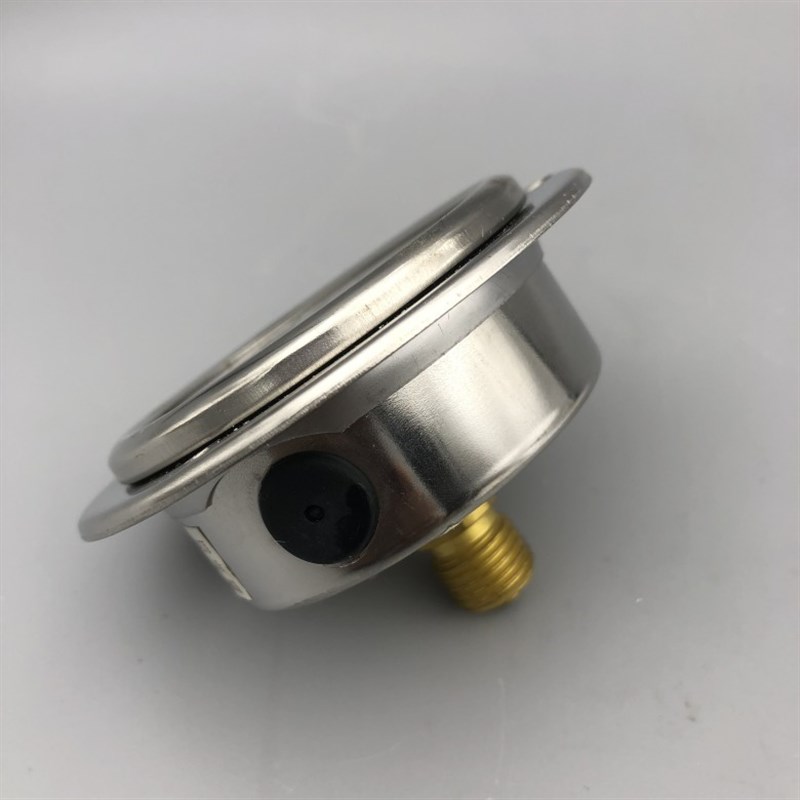 红旗YTN-60ZT轴向带边耐震压力表 抗震真空表 0-1 1.6 -0.1-0MPA