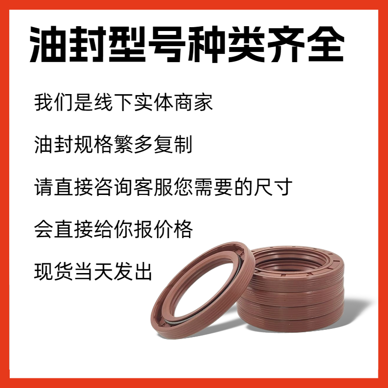 内径19/20/22/TC耐高温酸碱氟橡胶氟胶骨架油封密封圈大全TG4双唇