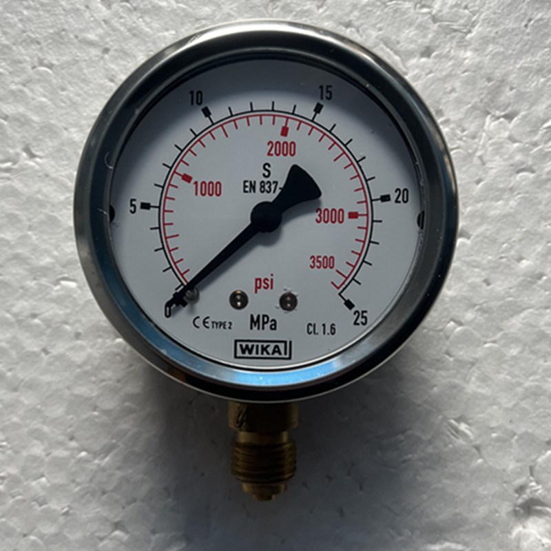 径向耐震压力表0-25mpa油压3500psi液压站测量表注塑机配件充油表