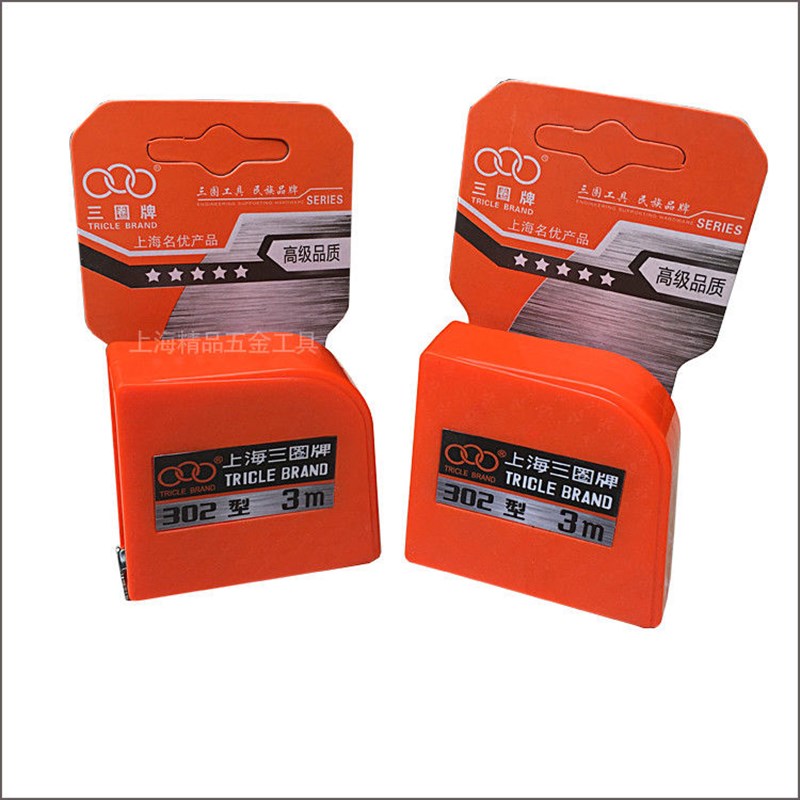 上海牌卷尺302卷尺2米3米不锈钢耐磨防水防锈高精度石材卷尺