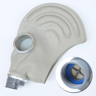 防生化鬼脸防毒面具防毒面罩防护罩全封闭硅胶全脸面覃头罩套