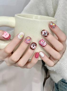 mmuse家-手工穿戴甲短款美甲光疗甲指甲片高级感小众ins百搭精致