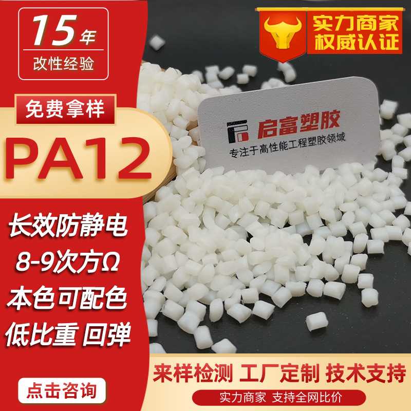 PA12防静电本色加纤PA12抗静电GF1253450%碳纳米管挤出高导电PA12