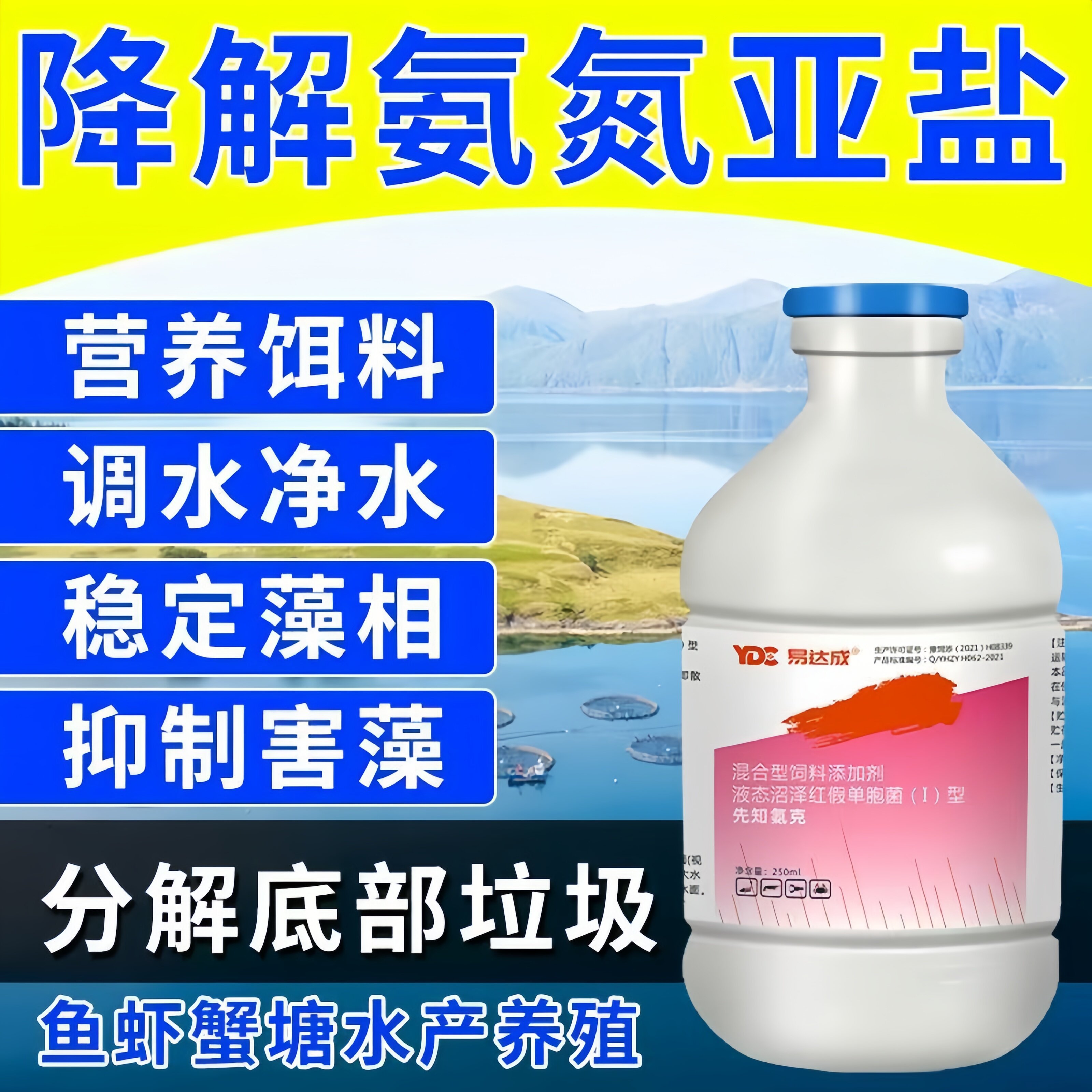 先知氨克氨氮去除剂降解氨氮亚盐改善水质调节剂消毒改底水产养殖
