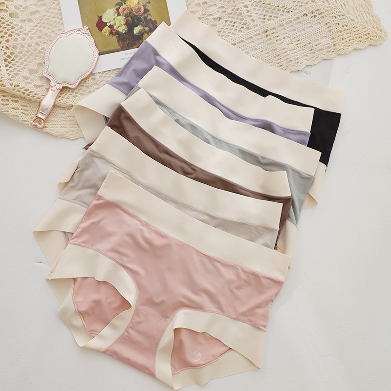 N630升级7A艾草抑菌裸感舒适中腰女士内裤 新加春天的色中腰60支