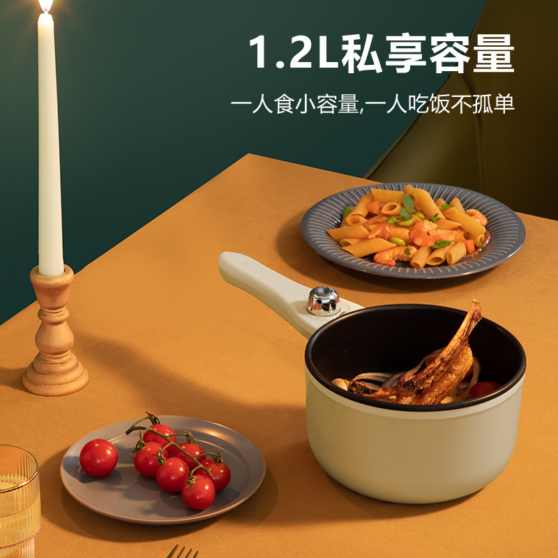 学生多功能电热锅电煮锅宿舍电火锅寝室煮面锅小功率小型不沾