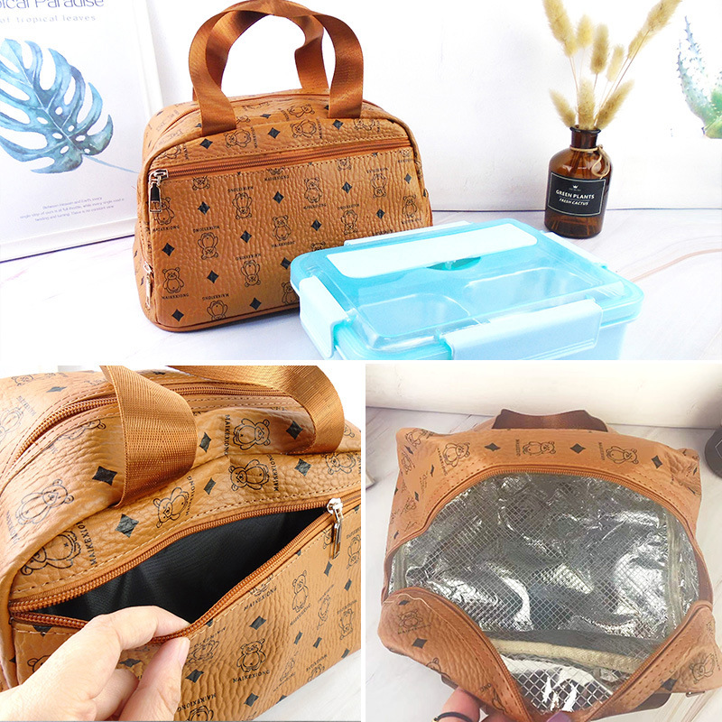 卡通便当包小学生手提饭盒包上班族带饭袋午餐收纳袋外出饭兜