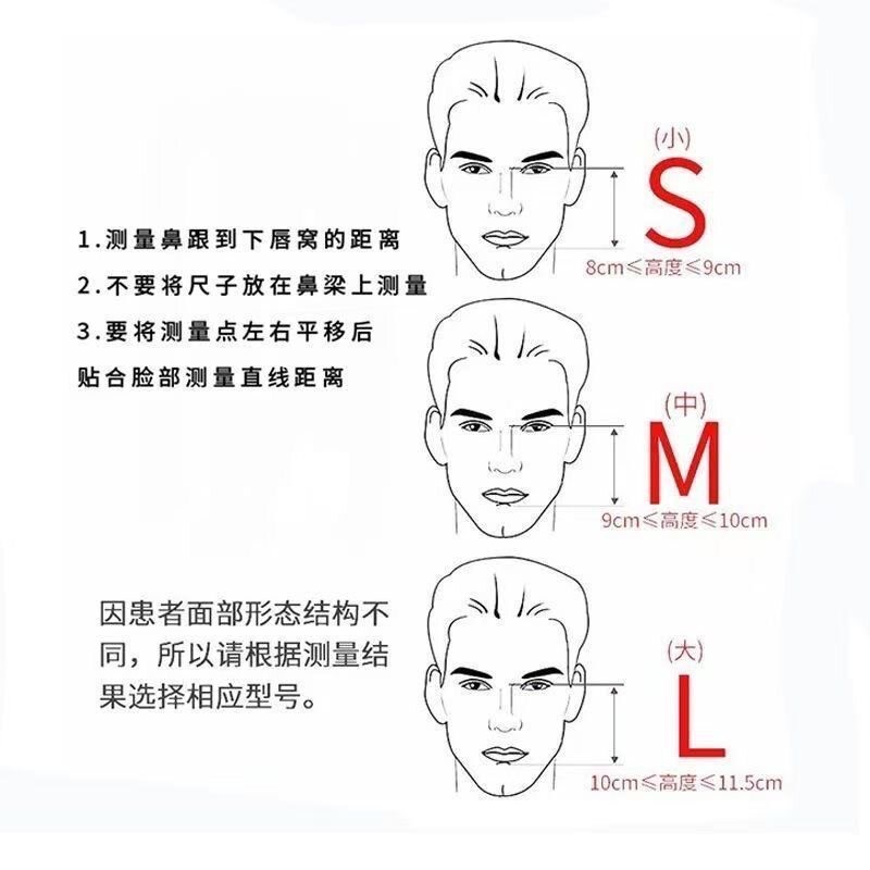 热销家用呼吸面罩通用呼吸面罩大号口鼻罩头带呼吸口鼻罩通用