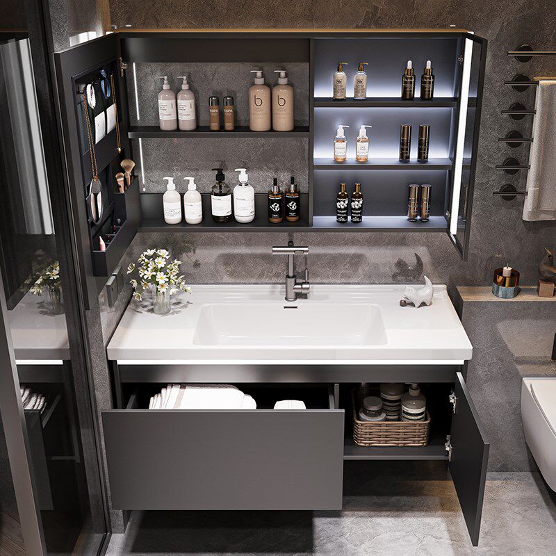 热销浴室柜一体陶瓷盆非标定制洗手池台盆一体66/76/86/96/106/11