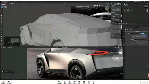 blender汽车设计教程，dc24年blender建模教程，3d草图绘画＋建模