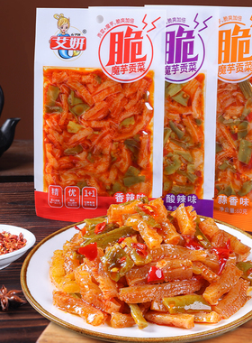 艾妍魔芋贡菜80g大包开袋即食下饭追剧休闲解馋拌面超好吃小零食