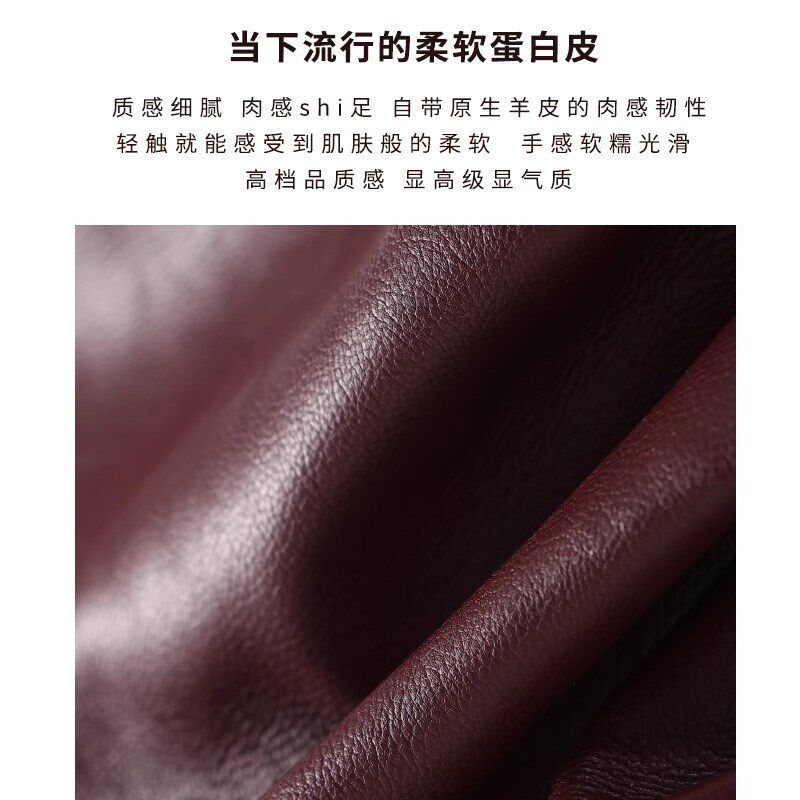 时尚洋气皮裙2024秋季新款高级感褶皱高腰包臀裙开叉裙子中长裙