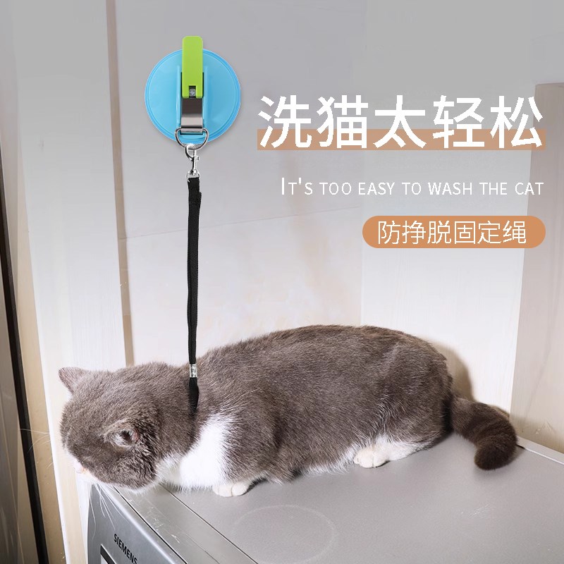 猫咪狗狗洗澡固定器宠物美容桌吊绳吸盘防挣脱固定绳剪毛栓狗神器