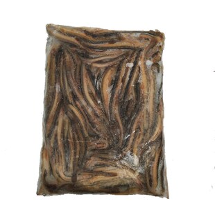 新鲜去粘液冻泥鳅段鱼饲料冷冻河虾龙鱼鱼食冻虾林蛙小鱼