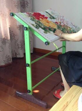 超厚新款加固彩色多功能台立两用式十字绣架绣框可调绣棚包邮大号