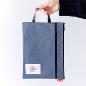 手提文件袋a4多层收纳袋大容量帆布学生补习袋男女资料袋定制logo