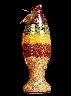 五谷丰登摆件入宅大吉杂粮丰收瓶新房乔迁新居小礼品客厅布置装饰