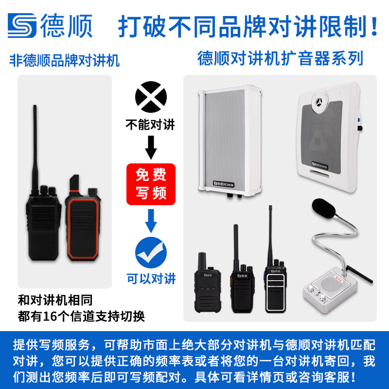 无线双向对讲机扩音器 饭店厨房取餐扬声器医院放射科送话器喇叭
