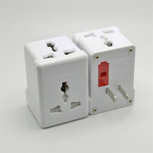 16a插孔转10a插孔插头空调插口转普通口一转三16a转10a插座转换器