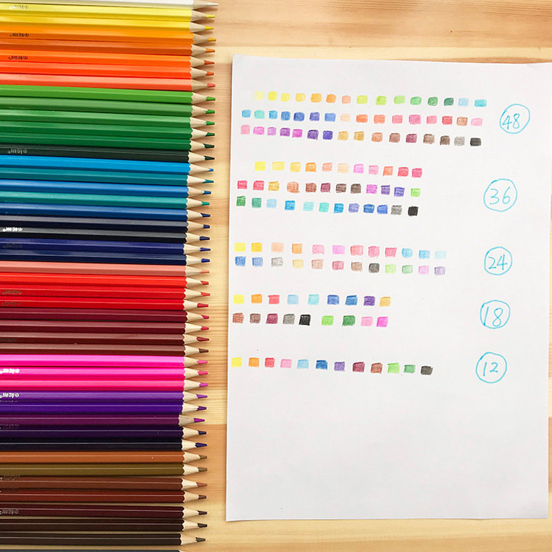 儿童彩色铅笔绘画笔美术彩绘素描笔幼儿园学生用安全无毒填色彩铅