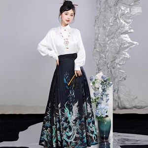 马面裙套装女成人新中式国风2024新款汉服古装日常可穿改良春夏季