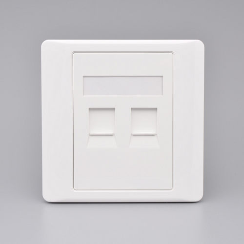 双口超六类网络插座86型二位RJ45千兆网口电脑面板2个6类网线插座