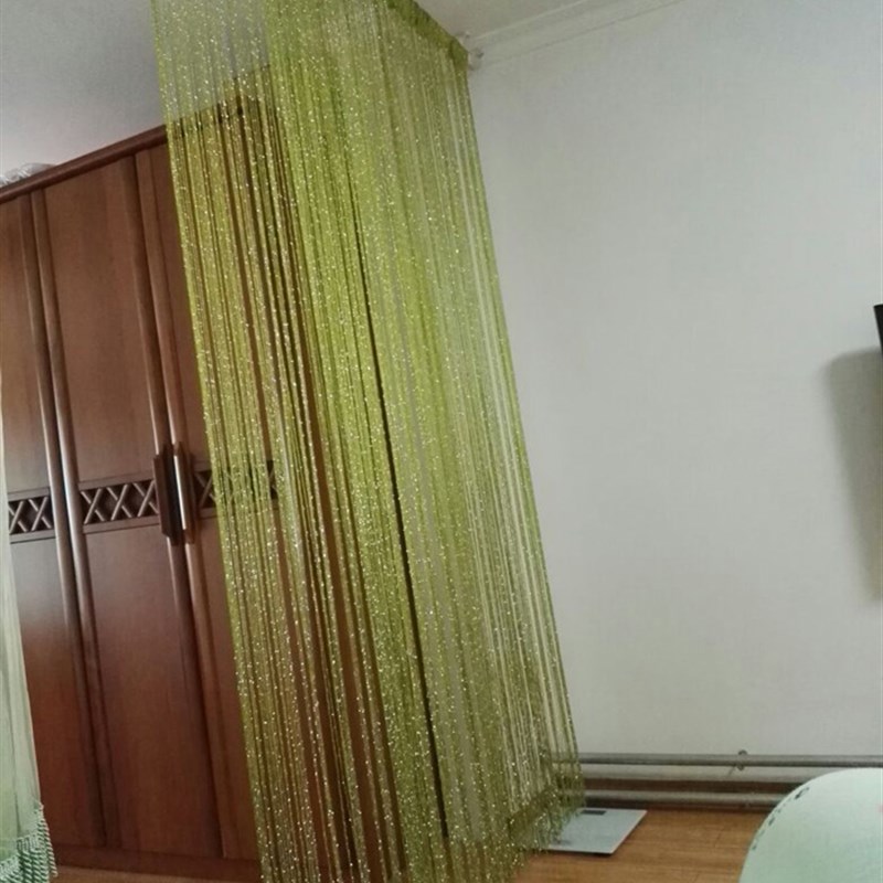 成品银丝线帘 加密婚庆帘子客厅玄关挂帘装饰门帘 流苏窗帘隔断帘