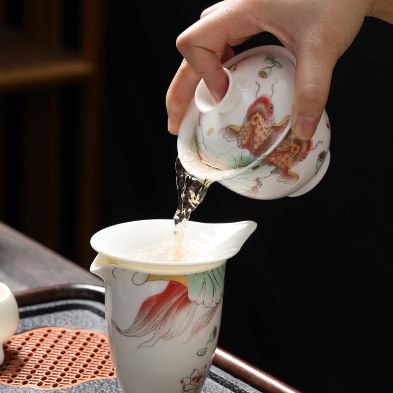 黄泥心经茶漏不锈钢过滤网陶瓷茶滤功夫茶水分离器茶隔茶沫分离器