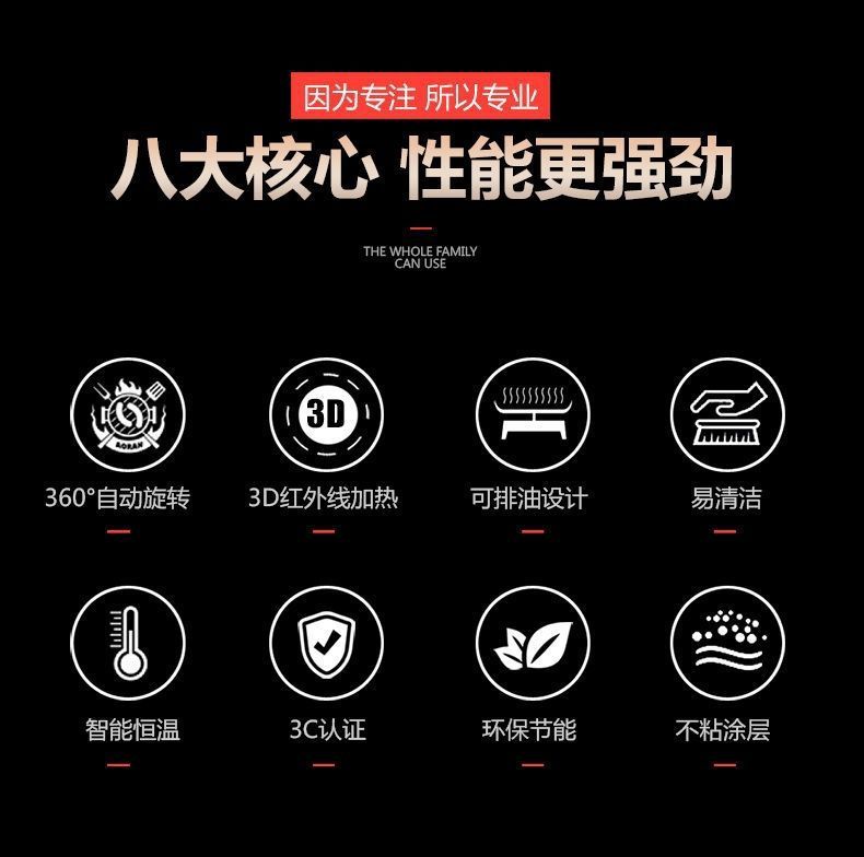 锅圈烧烤锅岳云鹏代言无油烟家庭室内烧烤锅红外线加热不粘烧烤
