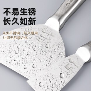 滚动狗不锈钢一体油灰刀铲刀刮刀批灰刮腻子工具加厚清洁刀刮灰刀