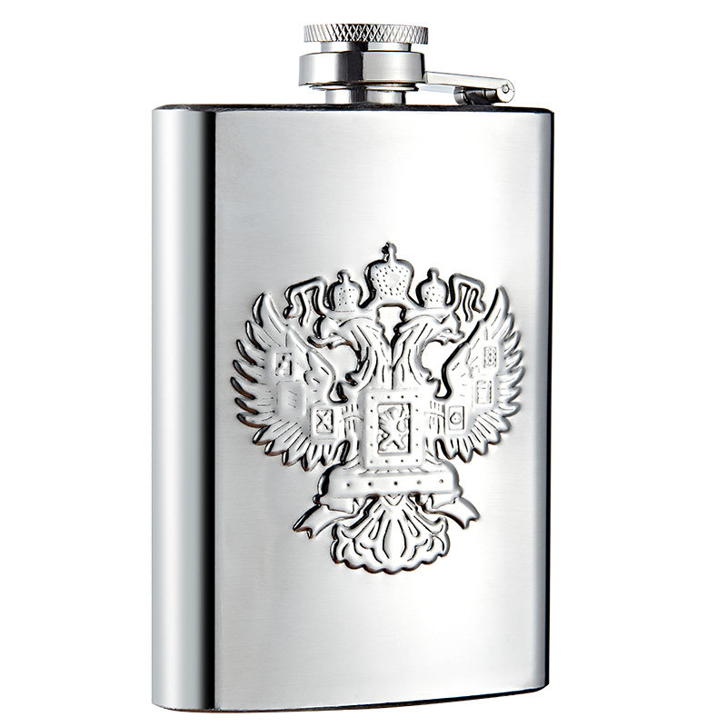 俄罗斯小酒壶316不锈钢随身加厚高档便携式酒瓶5两半斤装白酒迷你