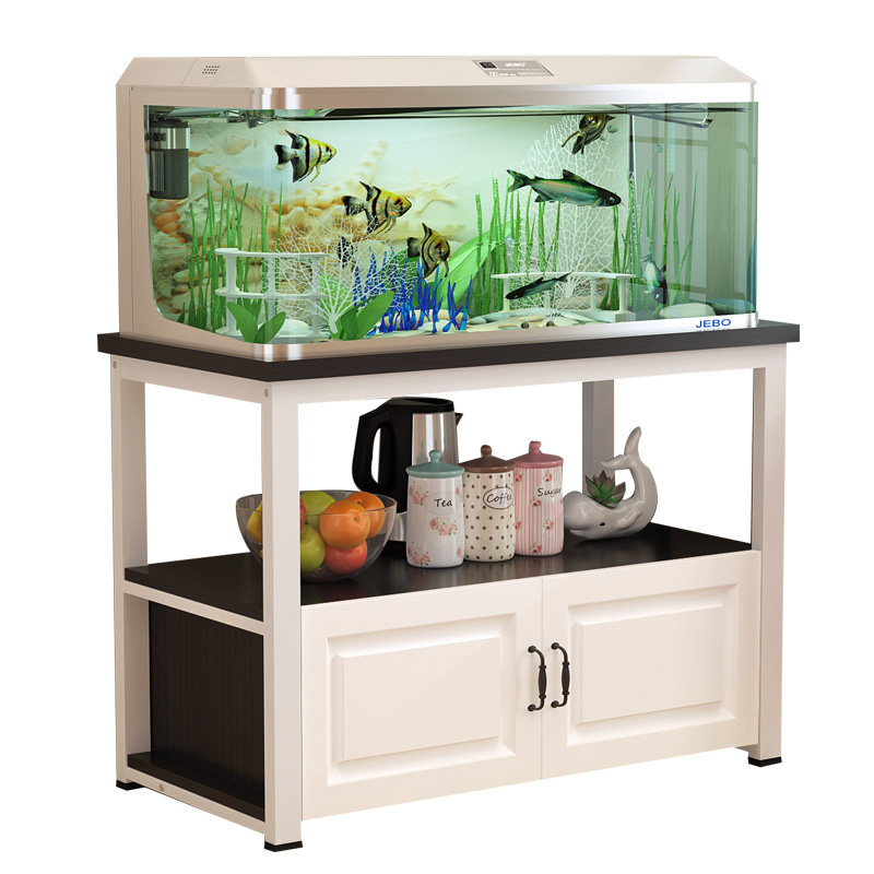 鱼缸架子实木铁艺底座底柜水族箱家用金鱼缸不锈钢铝合金承重定做