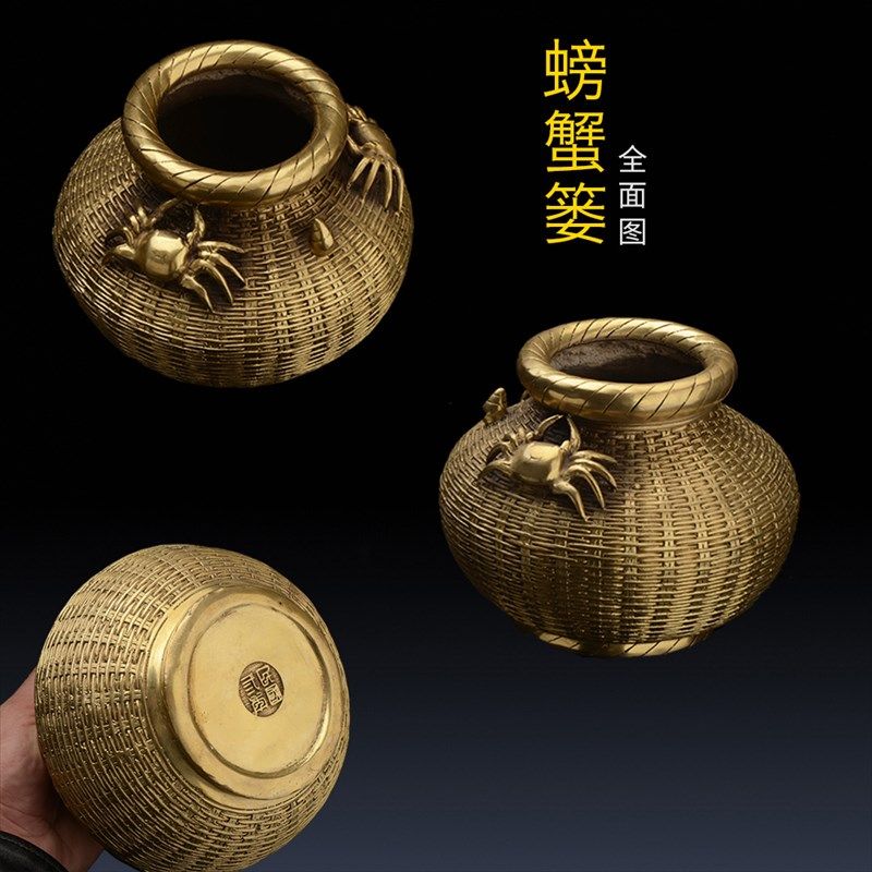 五谷丰登杂粮摆件粮仓金斗铜缸纯铜乔迁新居礼品用品入宅年年有余,家居饰品,装饰摆件,淘宝优惠券,粉丝福利购,淘宝优惠卷