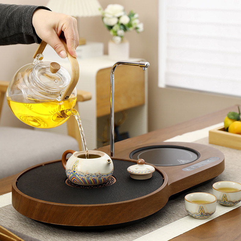茶盘热销榜锦绣玺匠功夫茶具套装家用电陶炉煮茶小茶台一体全自动
